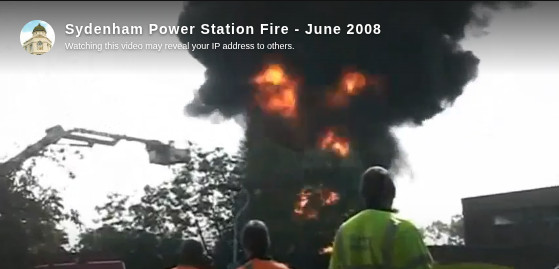 Sydenham Power Station Fire